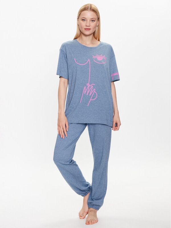 Triumph Triumph Пижама 10214839 Тъмносин Relaxed Fit