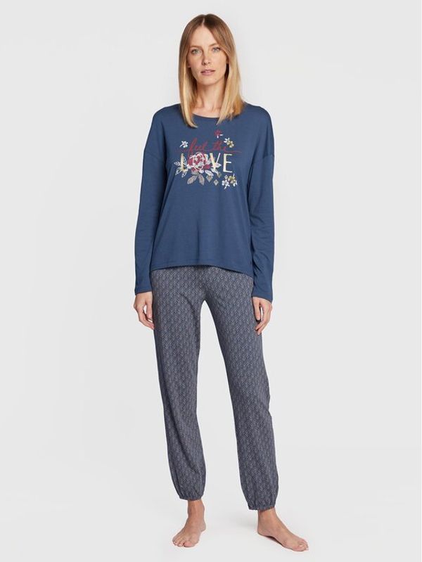 Triumph Triumph Пижама Sets 10213410 Син Relaxed Fit
