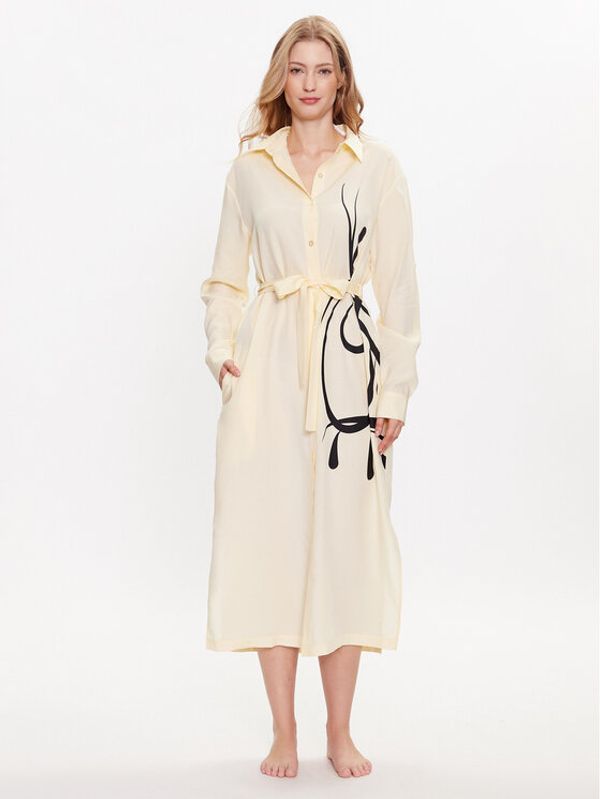 Triumph Triumph Рокля тип риза Thermal 10214884 Екрю Regular Fit