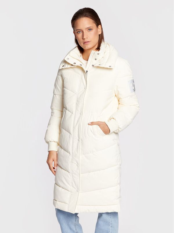 True Religion True Religion Пухено яке Double Collar 204676 Бял Regular Fit