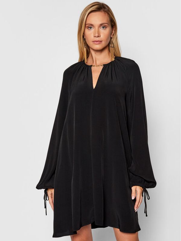 Trussardi Trussardi Коктейлна рокля 56D00556 Черен Relaxed Fit