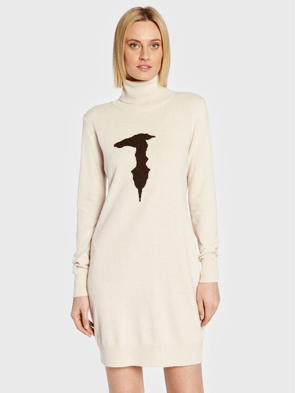 Trussardi Trussardi Плетена рокля 56D00654 Бежов Regular Fit