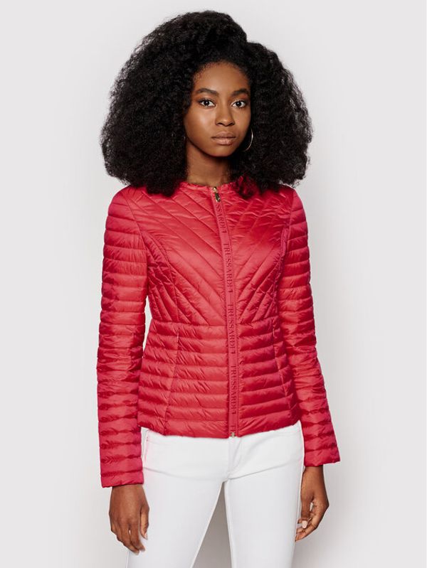 Trussardi Trussardi Пухено яке Matt Light 56S00643 Розов Slim Fit