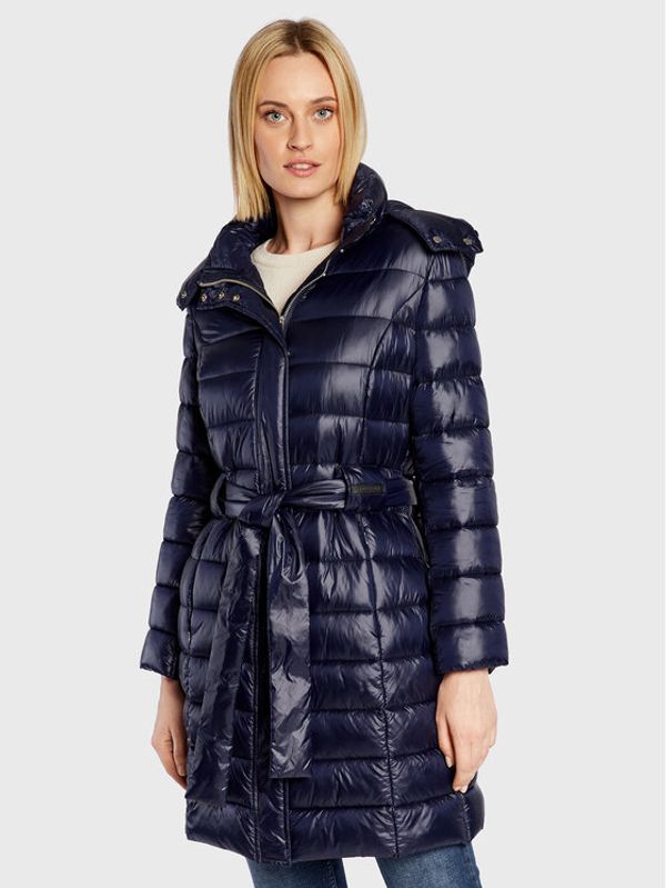 Trussardi Trussardi Пухено яке Shiny 56S00802 Тъмносин Regular Fit