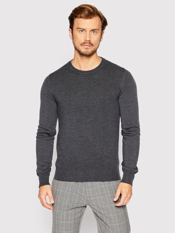 Trussardi Trussardi Пуловер 52M00642 Сив Regular Fit