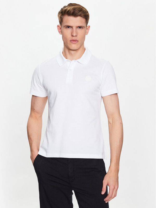 Trussardi Trussardi Тениска с яка и копчета 52T00733 Бял Regular Fit