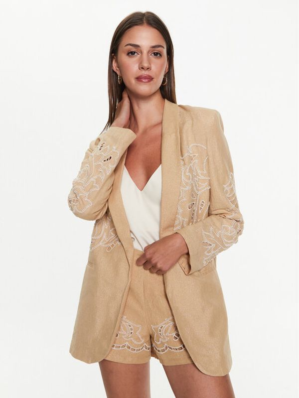 TWINSET TWINSET Блейзър 231TT2381 Бежов Regular Fit