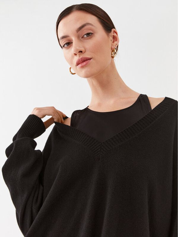 TWINSET TWINSET Ежедневна рокля Abito 232TP3211 Черен Regular Fit