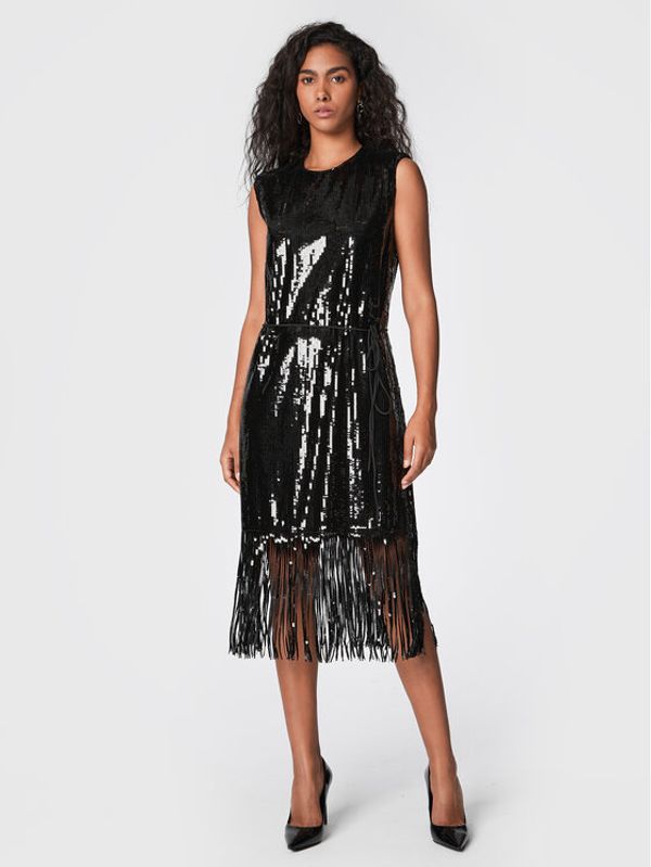 TWINSET TWINSET Коктейлна рокля 222TT205D Черен Regular Fit