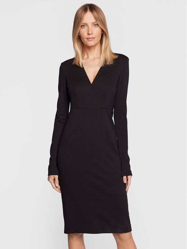 TWINSET TWINSET Коктейлна рокля 222TT2188 Черен Regular Fit