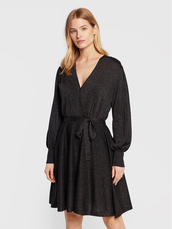 TWINSET TWINSET Коктейлна рокля 222TT3011 Черен Regular Fit