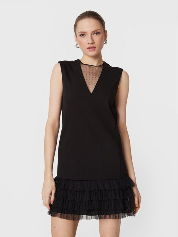 TWINSET TWINSET Коктейлна рокля 231TP2051 Черен Relaxed Fit