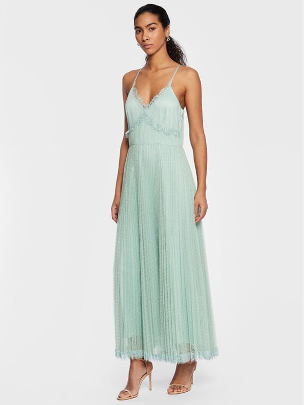 TWINSET TWINSET Коктейлна рокля 231TP2440 Зелен Regular Fit