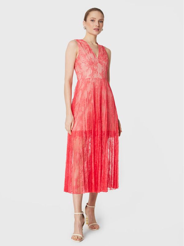 TWINSET TWINSET Коктейлна рокля 231TP2692 Розов Flare Fit