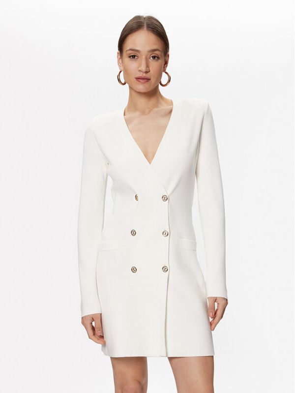 TWINSET TWINSET Коктейлна рокля 231TP3100 Бял Regular Fit