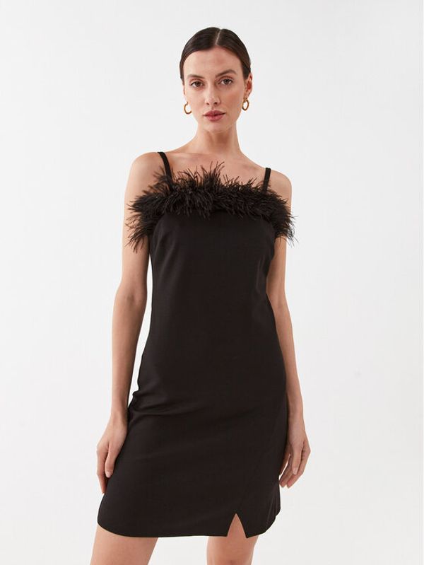 TWINSET TWINSET Коктейлна рокля 232TP2490 Черен Slim Fit