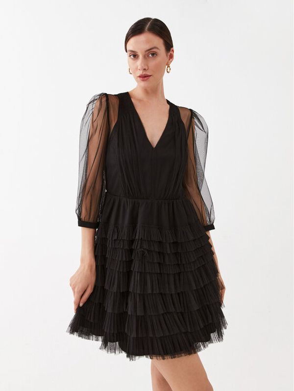 TWINSET TWINSET Коктейлна рокля 232TP2641 Черен Regular Fit