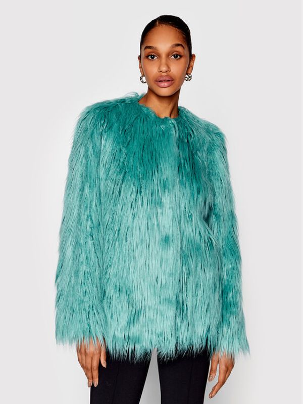 TWINSET TWINSET Кожено палто 222TP2181 Син Regular Fit