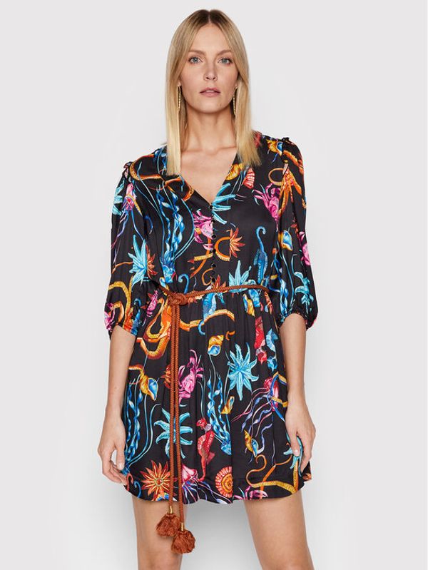 TWINSET TWINSET Лятна рокля 221LB2MBB Черен Regular Fit