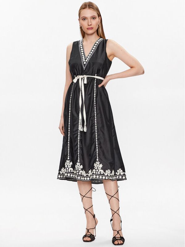 TWINSET TWINSET Лятна рокля 231LM2FBB Черен Regular Fit