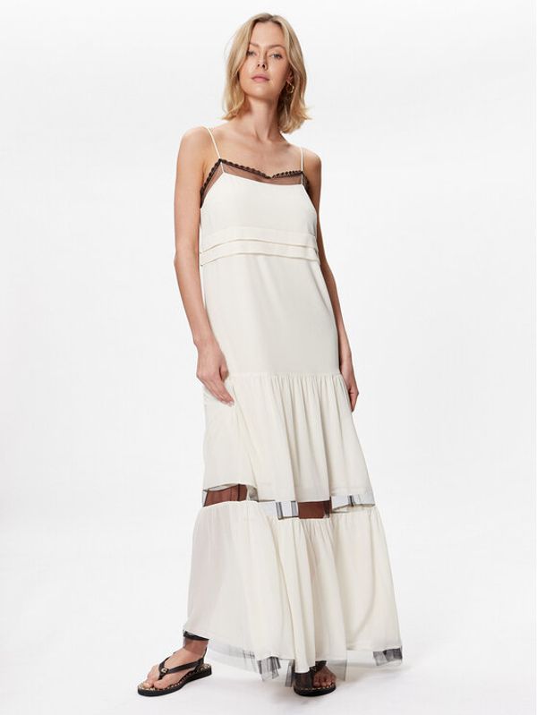 TWINSET TWINSET Лятна рокля 231TT2024 Бежов Regular Fit