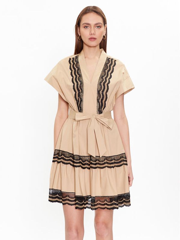 TWINSET TWINSET Лятна рокля 231TT2123 Бежов Regular Fit