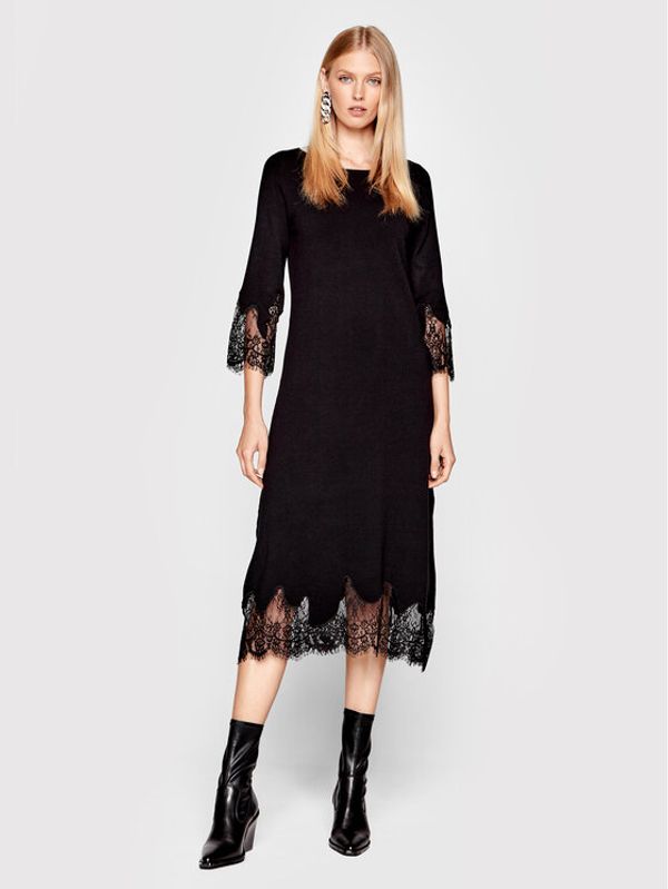TWINSET TWINSET Плетена рокля 222TP3020 Черен Regular Fit