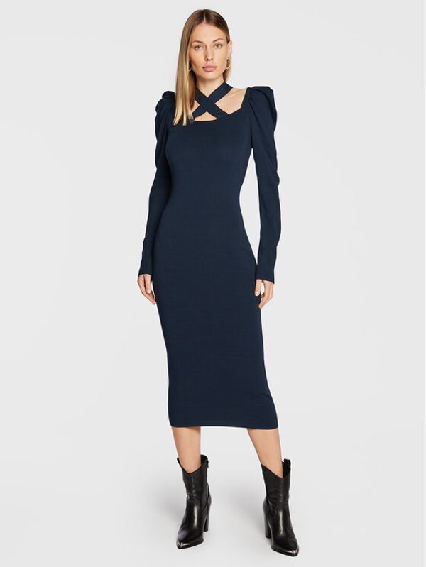 TWINSET TWINSET Плетена рокля 222TP3033 Тъмносин Slim Fit