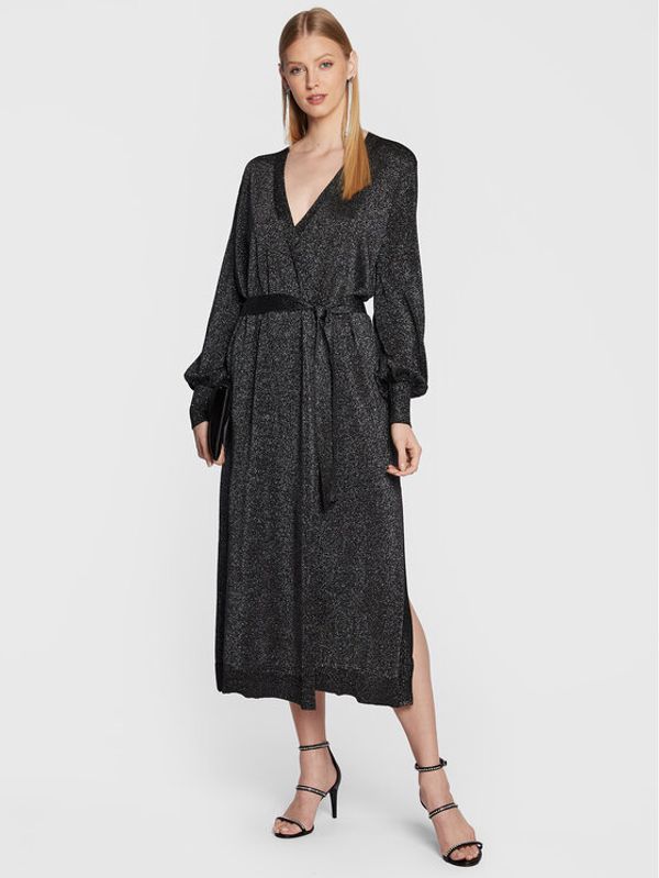 TWINSET TWINSET Плетена рокля 222TT3013 Черен Relaxed Fit
