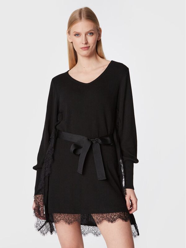 TWINSET TWINSET Плетена рокля 222TT3281 Черен Regular Fit