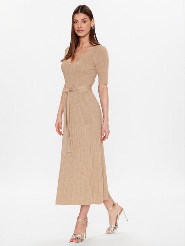 TWINSET TWINSET Плетена рокля 231TP320A Бежов Regular Fit