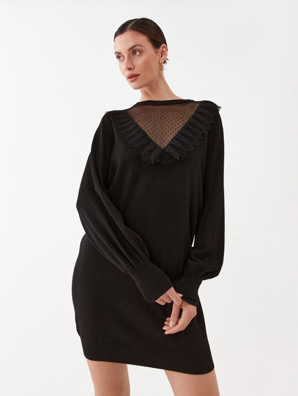 TWINSET TWINSET Плетена рокля 232TP3423 Черен Regular Fit