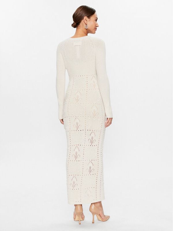 TWINSET TWINSET Плетена рокля 232TP3471 Бежов Slim Fit