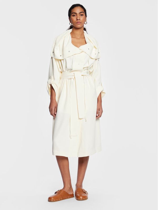 TWINSET TWINSET Преходно палто 231TP2390 Екрю Relaxed Fit