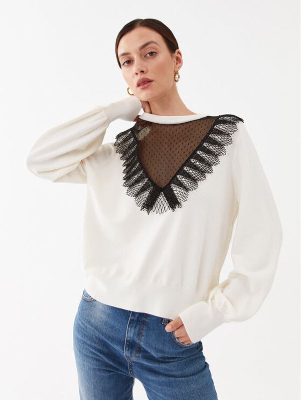 TWINSET TWINSET Пуловер 232TP3422 Бял Regular Fit