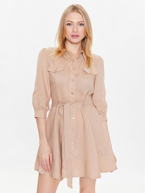 TWINSET TWINSET Рокля тип риза 231LM2XBB Бежов Regular Fit