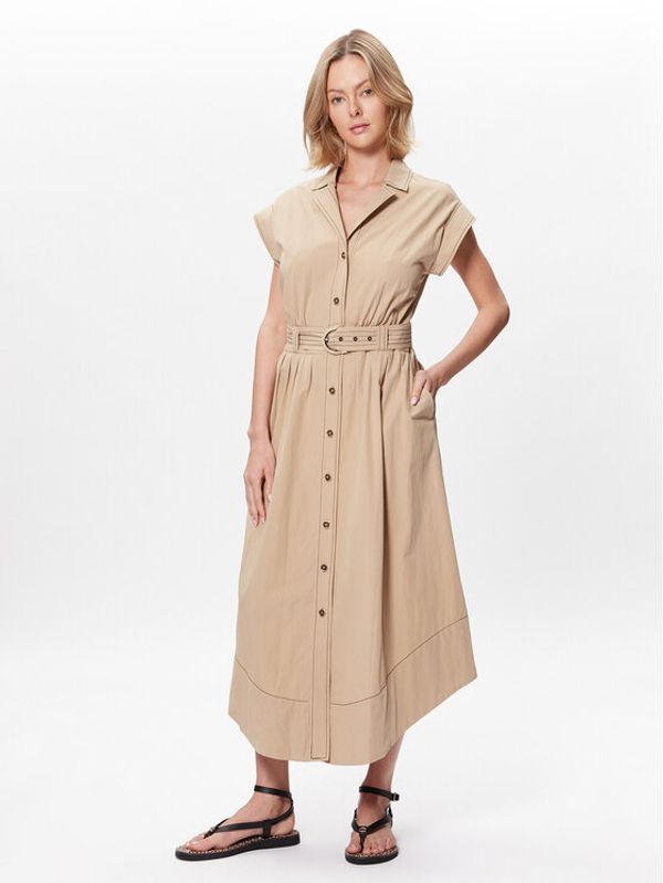 TWINSET TWINSET Рокля тип риза 231TT2102 Бежов Regular Fit