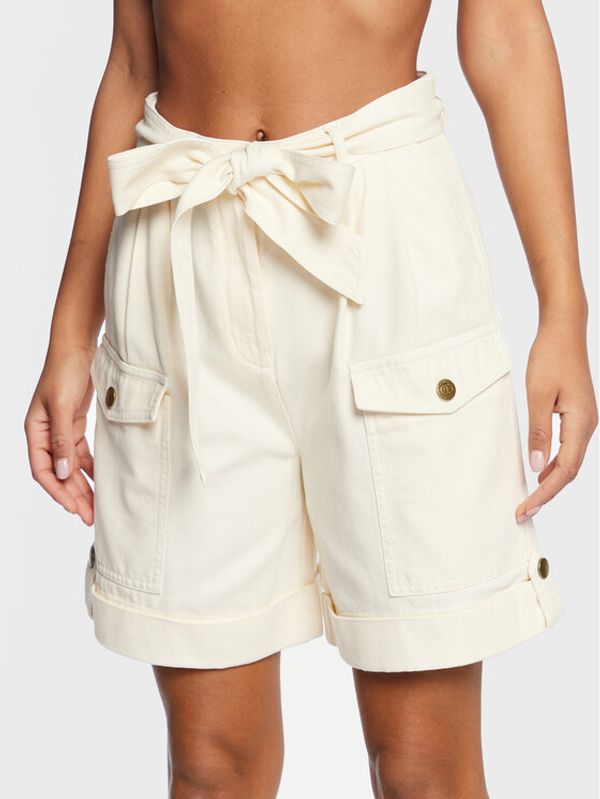 TWINSET TWINSET Шорти от плат 231TP2262 Екрю Relaxed Fit