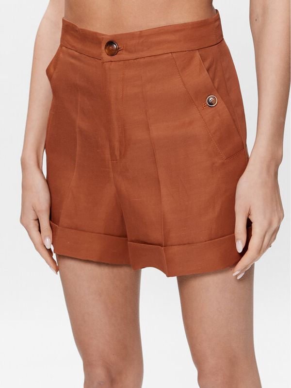 TWINSET TWINSET Шорти от плат 231TT2774 Кафяв Regular Fit