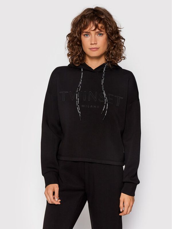 TWINSET TWINSET Суитшърт 212TT2090 Черен Regular Fit