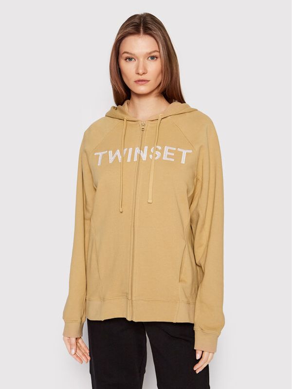 TWINSET TWINSET Суитшърт 221TP2160 Бежов Loose Fit