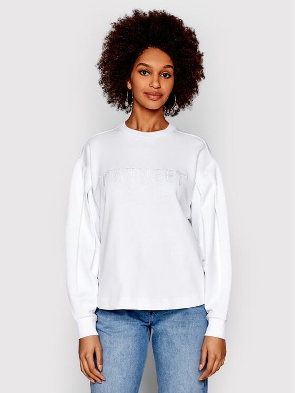 TWINSET TWINSET Суитшърт 221TP2161 Бял Regular Fit