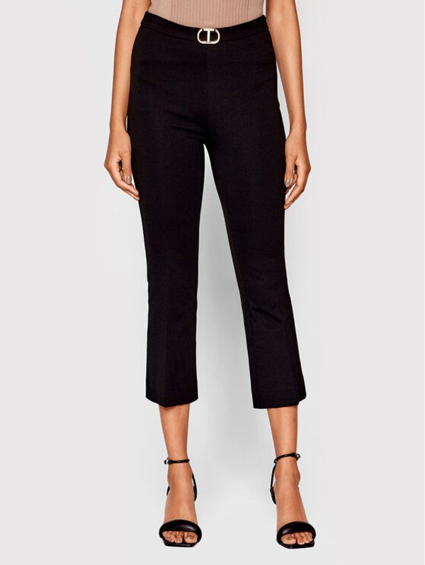 TWINSET TWINSET Текстилни панталони 222TP2414 Черен Regular Fit