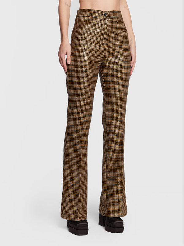 TWINSET TWINSET Текстилни панталони 222TT231A Златист Flare Fit