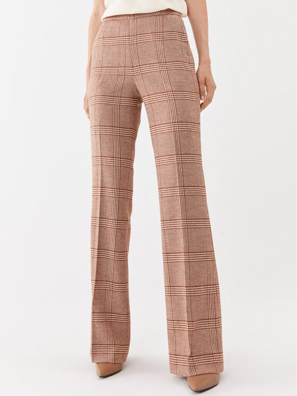 TWINSET TWINSET Текстилни панталони Pantallone 232TP2754 Кафяв Regular Fit