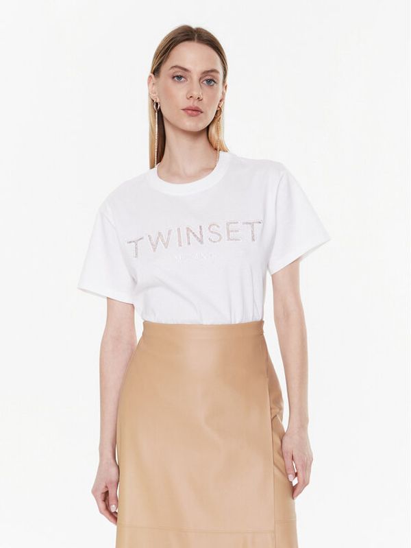 TWINSET TWINSET Тишърт 231TP2471 Бял Regular Fit