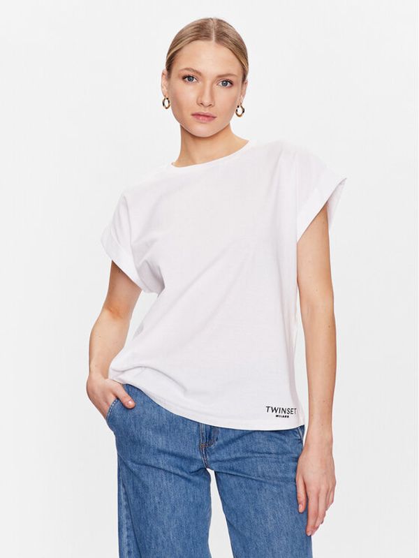 TWINSET TWINSET Тишърт 231TT2251 Бял Regular Fit