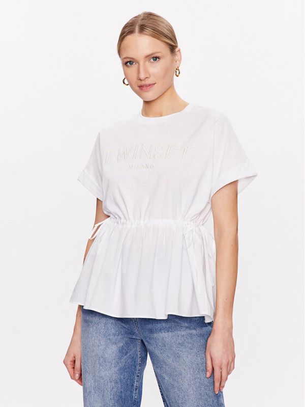 TWINSET TWINSET Тишърт 231TT2320 Бял Regular Fit