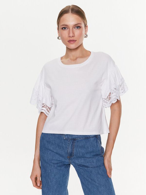 TWINSET TWINSET Тишърт 231TT2340 Бял Regular Fit