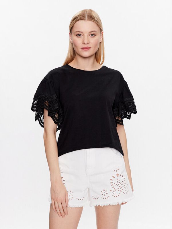 TWINSET TWINSET Тишърт 231TT2340 Черен Regular Fit